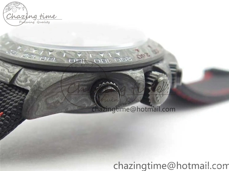 1218 WrinkleFree Daytona DIW Carbon OMF Best Edition Carbon Black Dial Red Hand on Black Nylon Strap A 2846